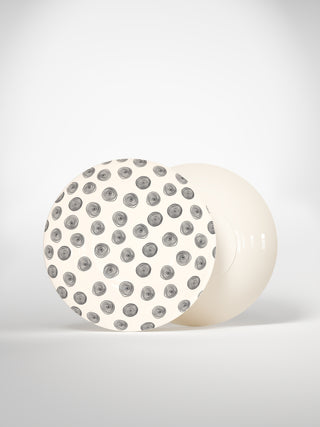 Soup Plate Circle Small-Saints-Pères Paris- Ceramic Plates, Platters, Bowls, Coffee Cups. Animal Designs, Zebra, Flamingo, Elephant. Graphic Designs and more.