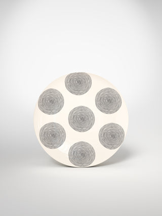 Main Plate Circle Medium-Saints-Pères Paris- Ceramic Plates, Platters, Bowls, Coffee Cups. Animal Designs, Zebra, Flamingo, Elephant. Graphic Designs and more.