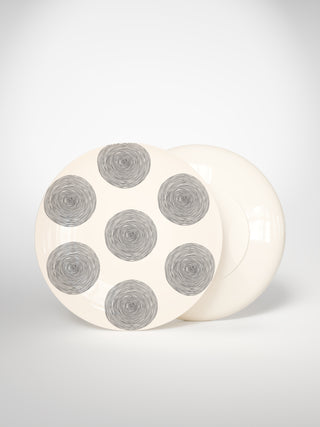 Main Plate Circle Medium-Saints-Pères Paris- Ceramic Plates, Platters, Bowls, Coffee Cups. Animal Designs, Zebra, Flamingo, Elephant. Graphic Designs and more.