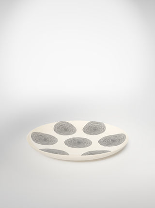 Main Plate Circle Medium-Saints-Pères Paris- Ceramic Plates, Platters, Bowls, Coffee Cups. Animal Designs, Zebra, Flamingo, Elephant. Graphic Designs and more.