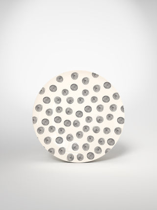 Main Plate Circle Small-Saints-Pères Paris- Ceramic Plates, Platters, Bowls, Coffee Cups. Animal Designs, Zebra, Flamingo, Elephant. Graphic Designs and more.