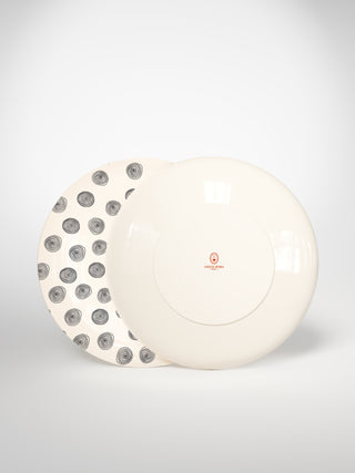 Main Plate Circle Small-Saints-Pères Paris- Ceramic Plates, Platters, Bowls, Coffee Cups. Animal Designs, Zebra, Flamingo, Elephant. Graphic Designs and more.