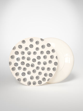 Main Plate Circle Small-Saints-Pères Paris- Ceramic Plates, Platters, Bowls, Coffee Cups. Animal Designs, Zebra, Flamingo, Elephant. Graphic Designs and more.