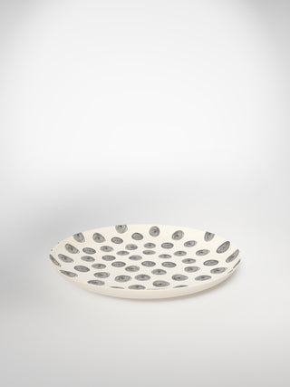 Main Plate Circle Small-Saints-Pères Paris- Ceramic Plates, Platters, Bowls, Coffee Cups. Animal Designs, Zebra, Flamingo, Elephant. Graphic Designs and more.