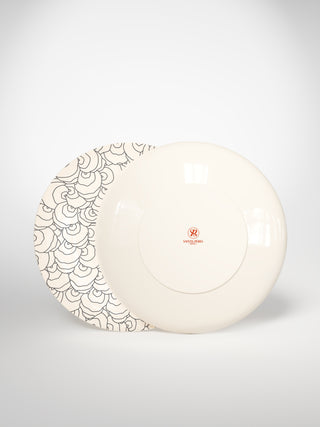 Main Plate Coral Seashell-Saints-Pères Paris- Ceramic Plates, Platters, Bowls, Coffee Cups. Animal Designs, Zebra, Flamingo, Elephant. Graphic Designs and more.