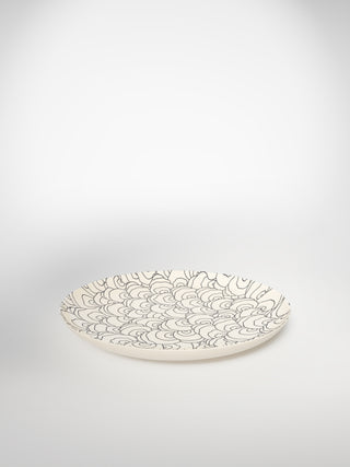 Main Plate Coral Seashell-Saints-Pères Paris- Ceramic Plates, Platters, Bowls, Coffee Cups. Animal Designs, Zebra, Flamingo, Elephant. Graphic Designs and more.