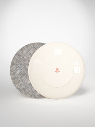 Main Plate Square Small-Saints-Pères Paris- Ceramic Plates, Platters, Bowls, Coffee Cups. Animal Designs, Zebra, Flamingo, Elephant. Graphic Designs and more.