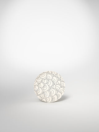 Bread Plate Coral Seashell-Saints-Pères Paris- Ceramic Plates, Platters, Bowls, Coffee Cups. Animal Designs, Zebra, Flamingo, Elephant. Graphic Designs and more.