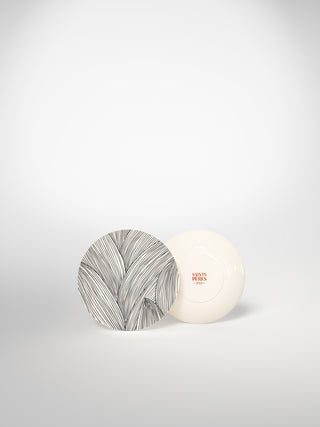 Bread Plate Leaf-Saints-Pères Paris- Ceramic Plates, Platters, Bowls, Coffee Cups. Animal Designs, Zebra, Flamingo, Elephant. Graphic Designs and more.