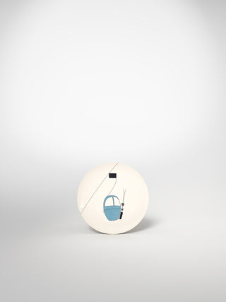 Bread Plate Skilift Blue-Saints-Pères Paris- Ceramic Plates, Platters, Bowls, Coffee Cups. Animal Designs, Zebra, Flamingo, Elephant. Graphic Designs and more.