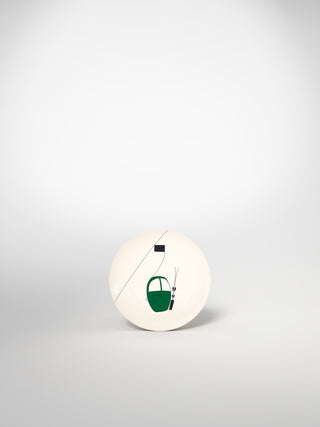 Bread Plate Skilift Green-Saints-Pères Paris- Ceramic Plates, Platters, Bowls, Coffee Cups. Animal Designs, Zebra, Flamingo, Elephant. Graphic Designs and more.