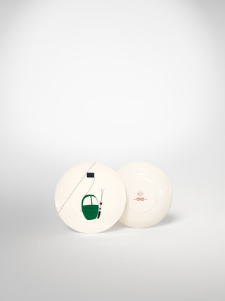 Bread Plate Skilift Green-Saints-Pères Paris- Ceramic Plates, Platters, Bowls, Coffee Cups. Animal Designs, Zebra, Flamingo, Elephant. Graphic Designs and more.