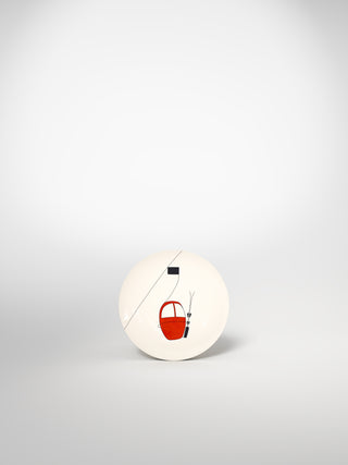 Bread Plate Skilift Red-Saints-Pères Paris- Ceramic Plates, Platters, Bowls, Coffee Cups. Animal Designs, Zebra, Flamingo, Elephant. Graphic Designs and more.