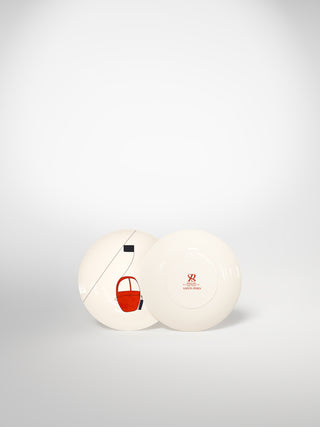 Bread Plate Skilift Red-Saints-Pères Paris- Ceramic Plates, Platters, Bowls, Coffee Cups. Animal Designs, Zebra, Flamingo, Elephant. Graphic Designs and more.