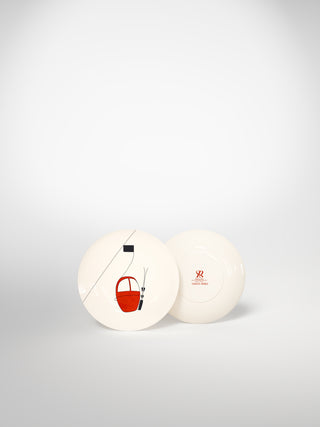 Bread Plate Skilift Red-Saints-Pères Paris- Ceramic Plates, Platters, Bowls, Coffee Cups. Animal Designs, Zebra, Flamingo, Elephant. Graphic Designs and more.