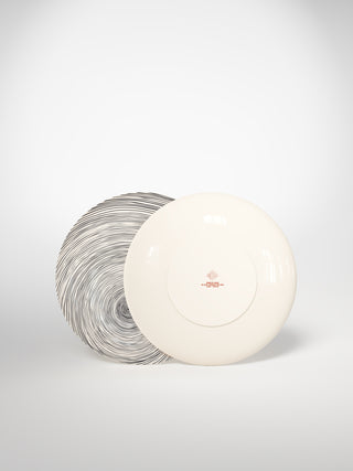 Dessert Plate Circle Large-Saints-Pères Paris- Ceramic Plates, Platters, Bowls, Coffee Cups. Animal Designs, Zebra, Flamingo, Elephant. Graphic Designs and more.