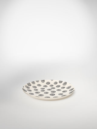 Dessert Plate Circle Small-Saints-Pères Paris- Ceramic Plates, Platters, Bowls, Coffee Cups. Animal Designs, Zebra, Flamingo, Elephant. Graphic Designs and more.