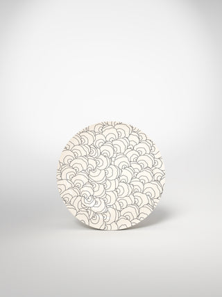 Dessert Plate Coral Seashell-Saints-Pères Paris- Ceramic Plates, Platters, Bowls, Coffee Cups. Animal Designs, Zebra, Flamingo, Elephant. Graphic Designs and more.