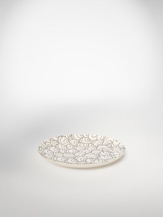 Dessert Plate Coral Seashell-Saints-Pères Paris- Ceramic Plates, Platters, Bowls, Coffee Cups. Animal Designs, Zebra, Flamingo, Elephant. Graphic Designs and more.