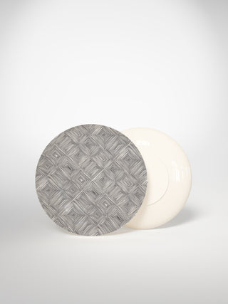 Dessert Plate Square Small-Saints-Pères Paris- Ceramic Plates, Platters, Bowls, Coffee Cups. Animal Designs, Zebra, Flamingo, Elephant. Graphic Designs and more.