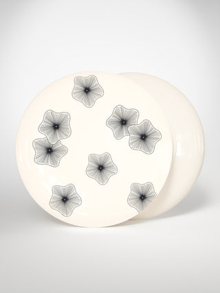 Presentation Coral Flowers-Saints-Pères Paris- Ceramic Plates, Platters, Bowls, Coffee Cups. Animal Designs, Zebra, Flamingo, Elephant. Graphic Designs and more.