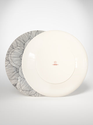 Presentation Plate Flowers3-Saints-Pères Paris- Ceramic Plates, Platters, Bowls, Coffee Cups. Animal Designs, Zebra, Flamingo, Elephant. Graphic Designs and more.