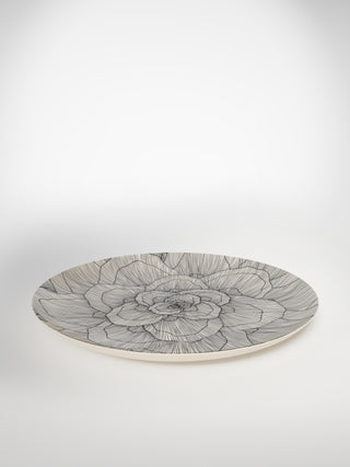 Presentation Plate Flowers3-Saints-Pères Paris- Ceramic Plates, Platters, Bowls, Coffee Cups. Animal Designs, Zebra, Flamingo, Elephant. Graphic Designs and more.