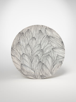 Presentation Plate Leaf-Saints-Pères Paris- Ceramic Plates, Platters, Bowls, Coffee Cups. Animal Designs, Zebra, Flamingo, Elephant. Graphic Designs and more.