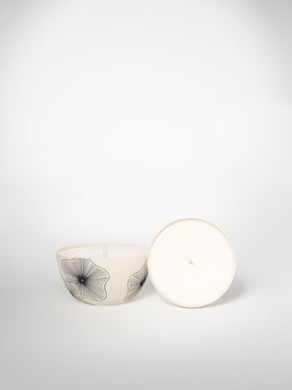 Halo Candle - Coral Flowers-Saints-Pères Paris- Ceramic Plates, Platters, Bowls, Coffee Cups. Animal Designs, Zebra, Flamingo, Elephant. Graphic Designs and more.