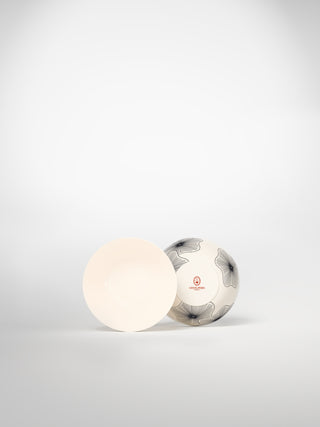 Breakfast Bowl Coral Flowers-Saints-Pères Paris- Ceramic Plates, Platters, Bowls, Coffee Cups. Animal Designs, Zebra, Flamingo, Elephant. Graphic Designs and more.