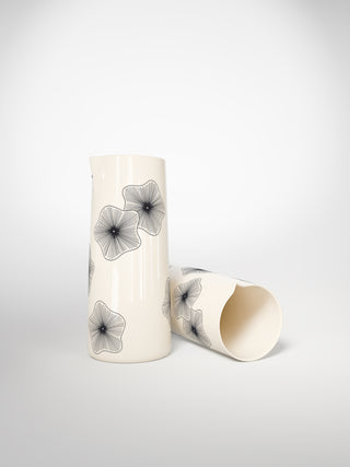 Vase Coral Flowers-Saints-Pères Paris- Ceramic Plates, Platters, Bowls, Coffee Cups. Animal Designs, Zebra, Flamingo, Elephant. Graphic Designs and more.