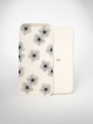 Cake Platter Coral Flowers-Saints-Pères Paris- Ceramic Plates, Platters, Bowls, Coffee Cups. Animal Designs, Zebra, Flamingo, Elephant. Graphic Designs and more.