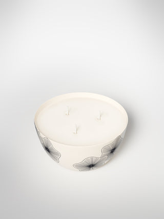 Centerpiece Candle - Coral Flowers-Saints-Pères Paris- Ceramic Plates, Platters, Bowls, Coffee Cups. Animal Designs, Zebra, Flamingo, Elephant. Graphic Designs and more.