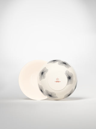 Noodle Bowl Coral Flowers-Saints-Pères Paris- Ceramic Plates, Platters, Bowls, Coffee Cups. Animal Designs, Zebra, Flamingo, Elephant. Graphic Designs and more.