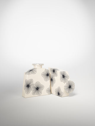 Olive Oil Bottle 50cl Coral Flowers-Saints-Pères Paris- Ceramic Plates, Platters, Bowls, Coffee Cups. Animal Designs, Zebra, Flamingo, Elephant. Graphic Designs and more.