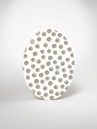 Oval Serving Platter Circle Small-Saints-Pères Paris- Ceramic Plates, Platters, Bowls, Coffee Cups. Animal Designs, Zebra, Flamingo, Elephant. Graphic Designs and more.