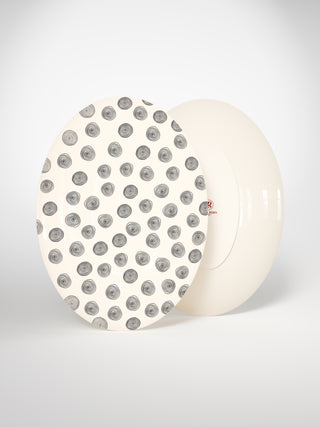 Oval Serving Platter Circle Small-Saints-Pères Paris- Ceramic Plates, Platters, Bowls, Coffee Cups. Animal Designs, Zebra, Flamingo, Elephant. Graphic Designs and more.