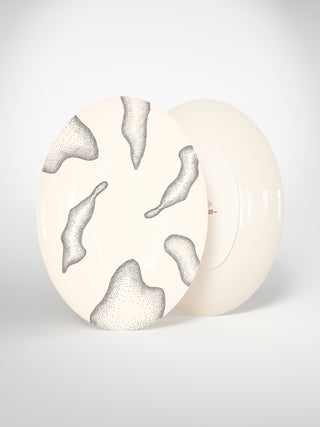 Oval Serving Platter Lechen-Saints-Pères Paris- Ceramic Plates, Platters, Bowls, Coffee Cups. Animal Designs, Zebra, Flamingo, Elephant. Graphic Designs and more.