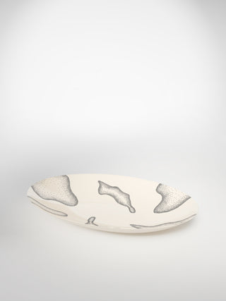 Oval Serving Platter Lechen-Saints-Pères Paris- Ceramic Plates, Platters, Bowls, Coffee Cups. Animal Designs, Zebra, Flamingo, Elephant. Graphic Designs and more.