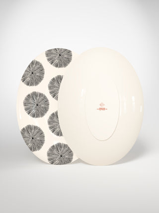 Oval Serving Platter Porcupine Medium-Saints-Pères Paris- Ceramic Plates, Platters, Bowls, Coffee Cups. Animal Designs, Zebra, Flamingo, Elephant. Graphic Designs and more.