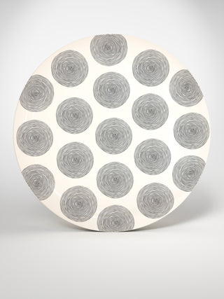 Round Serving Platter Circle Medium-Saints-Pères Paris- Ceramic Plates, Platters, Bowls, Coffee Cups. Animal Designs, Zebra, Flamingo, Elephant. Graphic Designs and more.
