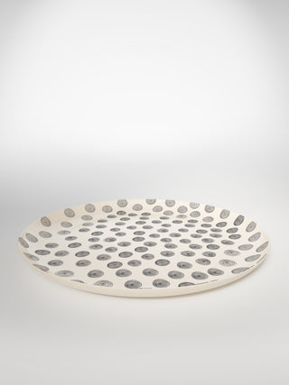 Round Serving Platter Circle Small-Saints-Pères Paris- Ceramic Plates, Platters, Bowls, Coffee Cups. Animal Designs, Zebra, Flamingo, Elephant. Graphic Designs and more.