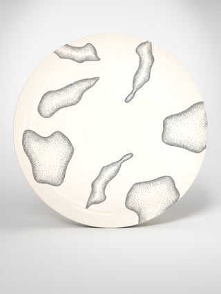 Round Serving Platter Lechen-Saints-Pères Paris- Ceramic Plates, Platters, Bowls, Coffee Cups. Animal Designs, Zebra, Flamingo, Elephant. Graphic Designs and more.