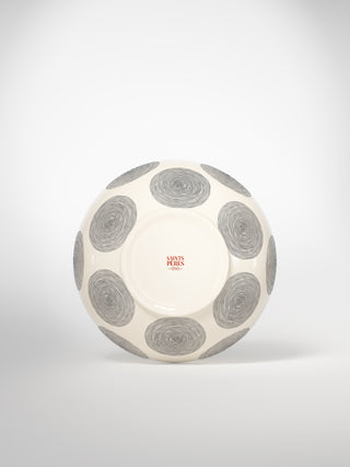 Salad Bowl Circle Medium-Saints-Pères Paris- Ceramic Plates, Platters, Bowls, Coffee Cups. Animal Designs, Zebra, Flamingo, Elephant. Graphic Designs and more.