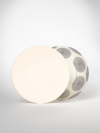 Salad Bowl Circle Medium-Saints-Pères Paris- Ceramic Plates, Platters, Bowls, Coffee Cups. Animal Designs, Zebra, Flamingo, Elephant. Graphic Designs and more.