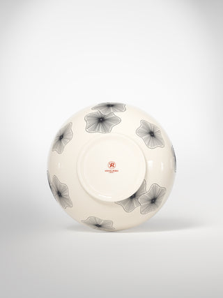 Salad Bowl Coral Flowers-Saints-Pères Paris- Ceramic Plates, Platters, Bowls, Coffee Cups. Animal Designs, Zebra, Flamingo, Elephant. Graphic Designs and more.