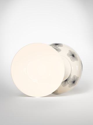 Salad Bowl Coral Flowers-Saints-Pères Paris- Ceramic Plates, Platters, Bowls, Coffee Cups. Animal Designs, Zebra, Flamingo, Elephant. Graphic Designs and more.