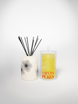 Diffuser Regular Coral Flowers-Saints-Pères Paris- Ceramic Plates, Platters, Bowls, Coffee Cups. Animal Designs, Zebra, Flamingo, Elephant. Graphic Designs and more.