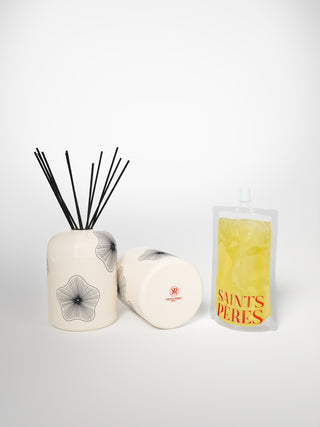 Diffuser Regular Coral Flowers-Saints-Pères Paris- Ceramic Plates, Platters, Bowls, Coffee Cups. Animal Designs, Zebra, Flamingo, Elephant. Graphic Designs and more.