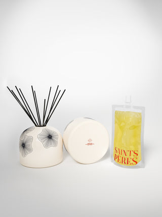 Diffuser Chunky Coral Flowers-Saints-Pères Paris- Ceramic Plates, Platters, Bowls, Coffee Cups. Animal Designs, Zebra, Flamingo, Elephant. Graphic Designs and more.